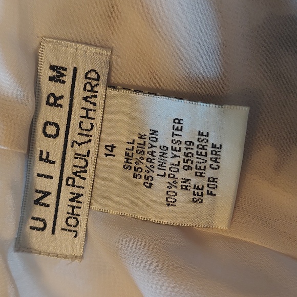 Retro Silk Skirt Floral Shark Bite Hem Lined Romantic Fairy Core SZ: 14 - Picture 5 of 7